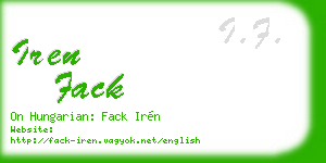 iren fack business card